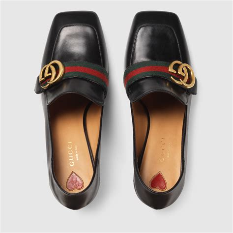 gucci heel loafer style|gucci loafers fluffy.